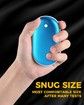 Rechargeable Hand Warmer 5200mAh Electric Power Bank Pocket Warmer for Sports Camping Winter Blue