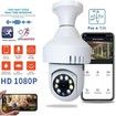 3In1 Hd Wifi Smoke Alarm Detector Monitoring Camera Bulb Lighting 360 Degree Viewing Angle 2 Way Voice Night Vision Humanoid Tracking