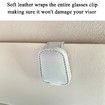 Sunglasses Holders for Car Sun Visor,Magnetic Leather Glasses Eyeglass Hanger Clip for Car,Ticket Card Clip Eyeglasses Mount,Car Visor Accessories (Grey)