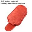 Sunglasses Holders for Car Sun Visor,Magnetic Leather Glasses Eyeglass Hanger Clip for Car,Ticket Card Clip Eyeglasses Mount,Car Visor Accessories (Red)