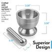 Grinder Pill Crusher 304 Stainless Steel Mortar Pestle Medicine Non-Slip Splitter Fine Powder Seniors Kitchen Dogs Pets Tool