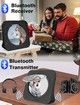CD Player Portable Bluetooth 4000mAh Rechargeable Kpop Music HiFi Speaker Remote Control LCD Sleep Timer Headphone Jack Black Audio Entertainment