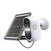 Wireless Solar Security Surveillance Camera 1080P Rechargeable WiFi IP with 2-Way Audio,Light Siren Alarm,Motion Detection,Night Vision 32G SD card