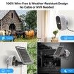 Wireless Solar Security Surveillance Camera 1080P Rechargeable WiFi IP with 2-Way Audio,Light Siren Alarm,Motion Detection,Night Vision 32G SD card