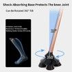 Walking Cane with LED Light Pivoting Quad Base Lightweight and Adjustable Foldable Seniors 5 levels 88-98cm