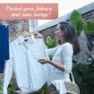 Retractable Clothesline Indoor Outdoor Clothes Line,Heavy Duty Clothes Drying Laundry Line,Wall Mounted Drying Rack Clothing Line,Retracting Hanging,Lock to Prevent Sagging (Black)