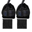 Pond Pump Mesh Bag, 2-Pack Pump Barrier Bag with Drawstring, Black Pool Bags for Pond Bio Filters, Aquarium Filtration
