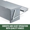 16L Auto Chicken Feeder Poultry Hen Chook Feeding Treadle Food Dispenser Automatic Self Opening Rat Pest Proof Galvanised Steel XL Petscene