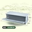 16L Auto Chicken Feeder Poultry Hen Chook Feeding Treadle Food Dispenser Automatic Self Opening Rat Pest Proof Galvanised Steel XL Petscene