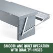 Auto Chicken Feeder Poultry Chook Food Feeding Automatic Treadle Dispenser Rat Water Proof Galvanised Steel Self Opening Coop 9L Petscene