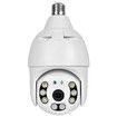 3MP 2K Camera with E27 Socket, Wireless PTZ Security Camera, Auto Motion Tracking, Two-Way Audio, Night Vision, Tuya 360 Degree Panoramic WiFi IP Camera