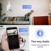3MP 2K Camera with E27 Socket, Wireless PTZ Security Camera, Auto Motion Tracking, Two-Way Audio, Night Vision, Tuya 360 Degree Panoramic WiFi IP Camera