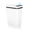 Bathroom Touchless Trash Can 2.2 Gallon Smart Automatic Motion Sensor Rubbish Can with Lid Electric Waterproof Narrow Small Garbage Bin for Kitchen,Office,Living Room,Toilet,Bedroom,RV (White)