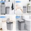 Bathroom Touchless Trash Can 2.2 Gallon Smart Automatic Motion Sensor Rubbish Can with Lid Electric Waterproof Narrow Small Garbage Bin (Grey)