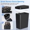 Bathroom Touchless Trash Can 2.2 Gallon Smart Automatic Motion Sensor Rubbish Can with Lid Electric Waterproof Narrow Small Garbage Bin (Black)