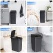 Bathroom Touchless Trash Can 2.2 Gallon Smart Automatic Motion Sensor Rubbish Can with Lid Electric Waterproof Narrow Small Garbage Bin (Black)