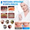 Electric Tooth Cleaner, Dental Calculus Remover,Tooth Scraper Teeth Cleaning Kit with 3 Cleaning Heads, 5 Modes, Oral Mirror, White