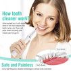 Electric Tooth Cleaner, Dental Calculus Remover,Tooth Scraper Teeth Cleaning Kit with 3 Cleaning Heads, 5 Modes, Oral Mirror, White