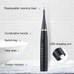 Electric Tooth Cleaner, Dental Calculus Remover,Tooth Scraper Teeth Cleaning Kit with 3 Cleaning Heads, 5 Modes, Oral Mirror, Black