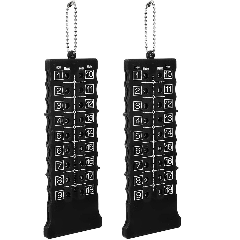 2pcs Score Counter,Golf Stroke Counter Golf Score Card Counter Black