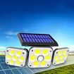 Solar Light Outdoor Motion Sensor 3 Heads Lights Solar Powered, COB LED Flood Light Motion Detected Spotlights IP67 Waterproof