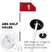 Golf Flagstick Mini, Putting Red Flag with White Number for Yard, 1 Pack