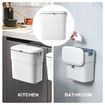 Hanging Trash Can with Lid 9 L Kitchen Compost Bin for Under Sink Small Trash Can with Lid for Cupboard Countertop