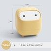 Mini Desktop Trash Can Office Plastic Garbage Can for Bathroom Vanity Desktop Office Coffee Table (Yellow)