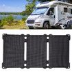 Portable Foldable Solar Panel Kit, 30W Folding Solar Panel Energy Saving Excellent Performance 3 Fold Efficient for Mountaineering for Camping (Black)