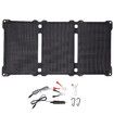 Portable Foldable Solar Panel Kit, 30W Folding Solar Panel Energy Saving Excellent Performance 3 Fold Efficient for Mountaineering for Camping (Black)