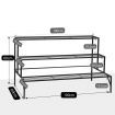 Plant Stand Black 3 Tiers Metal Flower Shelf Pot Holder Corner Planter Garden Storage Rack Outdoor Indoor Large
