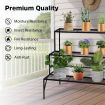 Plant Stand Black 3 Tiers Metal Flower Shelf Pot Holder Corner Planter Garden Storage Rack Outdoor Indoor Large