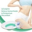 Sitz Bath for Hemorrhoids,Sitz Bath for Toilet Seat,Yoni Steam Seat,Foldable Sitz Bath for Postpartum Care,for Soothes Hemorrhoids & Perineum,Cleanse Vagina & Anal (Blue)