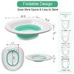 Sitz Bath for Hemorrhoids,Sitz Bath for Toilet Seat,Yoni Steam Seat,Foldable Sitz Bath for Postpartum Care,for Soothes Hemorrhoids & Perineum,Cleanse Vagina & Anal (Blue)