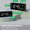 Digital Wall Clock 16' Large Alarm Clock Remote Control Date Week Temperature Clock Dual Alarms Led Display Clock