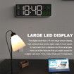 Digital Wall Clock 16' Large Alarm Clock Remote Control Date Week Temperature Clock Dual Alarms Led Display Clock