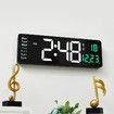 Digital Wall Clock 16' Large Alarm Clock Remote Control Date Week Temperature Clock Dual Alarms Led Display Clock