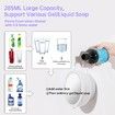 Automatic Soap Dispenser Wall Mount Foaming Touchless USB Rechargeable with Mirror LED Light for Bathroom-White