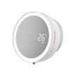 Automatic Soap Dispenser Wall Mount Foaming Touchless USB Rechargeable with Mirror LED Light for Bathroom-White