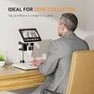 4.3" Coin Microscope,LCD Digital Microscope 1000x,Coin Magnifier with 8 Adjustable LED Lights,PC View,Windows Compatible(White)