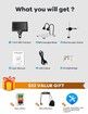 7Inch LCD Digital Microscope 1200X,12MP Coin Microscope with Screen,1080P Video Microscope with 12pcs Slides,Wired Remote,2 Side Lights (DM9)