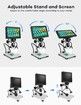 7Inch LCD Digital Microscope 1200X,12MP Coin Microscope with Screen,1080P Video Microscope with 12pcs Slides,Wired Remote,2 Side Lights (DM9)