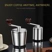 Manual Coffee Bean Grinder Stainless Steel with Ceramic Burrs Coffee Grinder, Silver (Level 8)