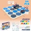 Kids DIY Educational Montessori Board Game Tracking Maze Toys Rail Assembly Fun Music and Light Up Police Cars for Boys