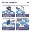 Kids DIY Educational Montessori Board Game Tracking Maze Toys Rail Assembly Fun Music and Light Up Police Cars for Boys