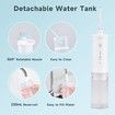 Cordless Water Dental Flosser, Portable Oral Irrigator with 230 ML Detachable Water Tank