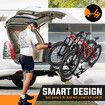 2 Ebike Rack for Car SUV Rear Bike Bicycle Carrier Platform Holder 2 Inch Hitch Receiver Foldable Foot Pedal Tilt 60kg
