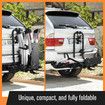 2 Ebike Rack for Car SUV Rear Bike Bicycle Carrier Platform Holder 2 Inch Hitch Receiver Foldable Foot Pedal Tilt 60kg