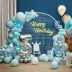 Round Backdrop Stand Arch Hoop Mesh Wedding Party Photo Metal Frame Circle Balloon Flower Decoration Holder 2M White