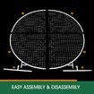Round Backdrop Stand Arch Hoop Mesh Wedding Party Photo Metal Frame Circle Balloon Flower Decoration Holder 2M White